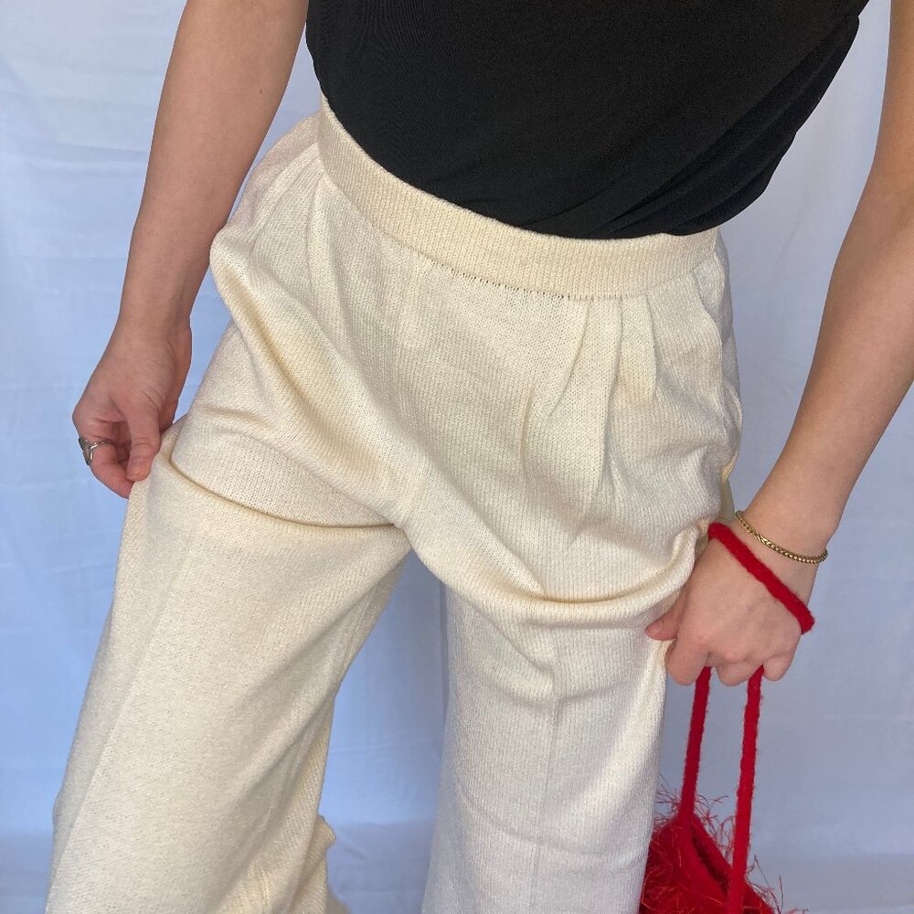 Creme Knit Pants
